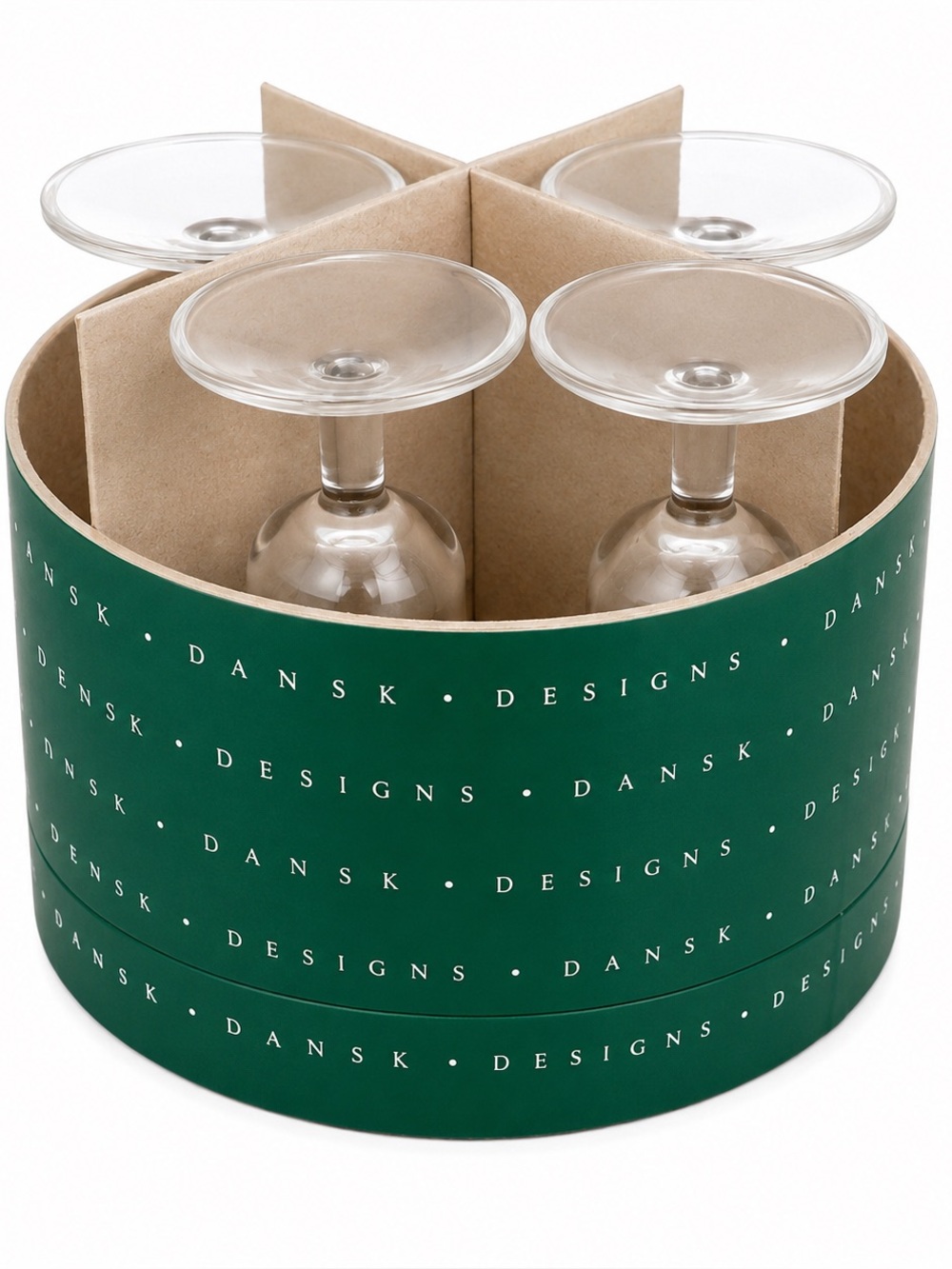 DANSK Designs Set of 4 Clear Stemmed Aperitif/Cordial Glasses with Original Box